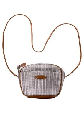 Esprit Tan and Cream Woven Crossbody Bag